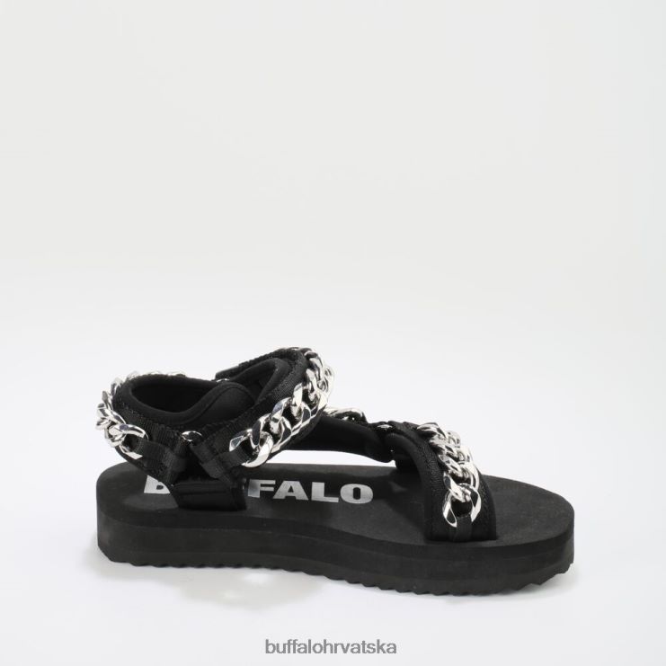 crno Buffalo veganske sandale s platformom od kadulje |sandale TDD6T922